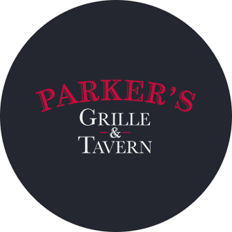 parker's grille and tavern branding in black circle