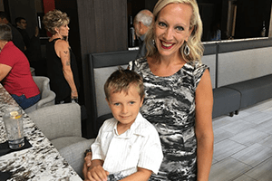 victoria mowbray and her son, parker